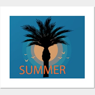 summer palm Posters and Art